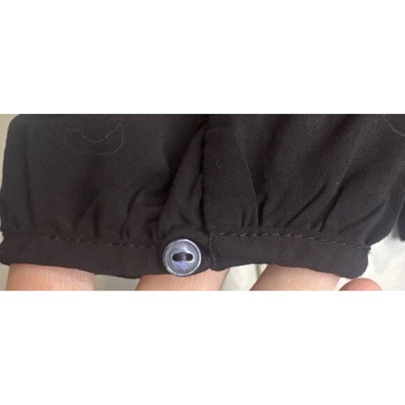 Old Navy Womens Black Rayon Popover V-Neck Long Sleeve Blouse Top Sz XXL NEW - Picture 4 of 10